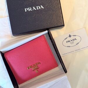 Prada Saffiano Pink Wallet